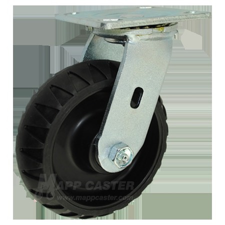 MAPP CASTER 6"X2" Rugged Thermoplastic Rubber (TPR) Wheel Swvl Caster, 550 Lbs Cap 146RTPR620S